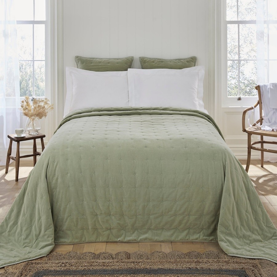 Bedding Dorma Bedspreads | Dorma Adeena Sage Bedspread